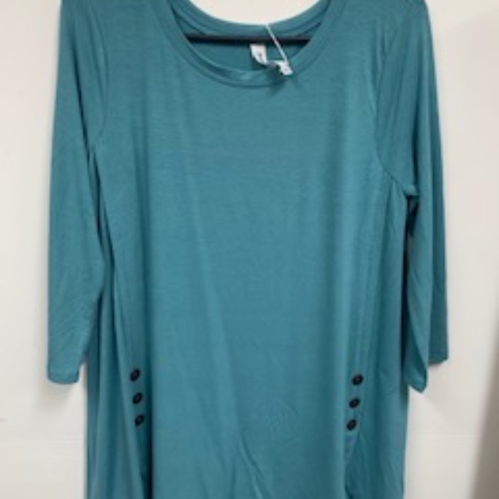 Teal Tunic With Buttons